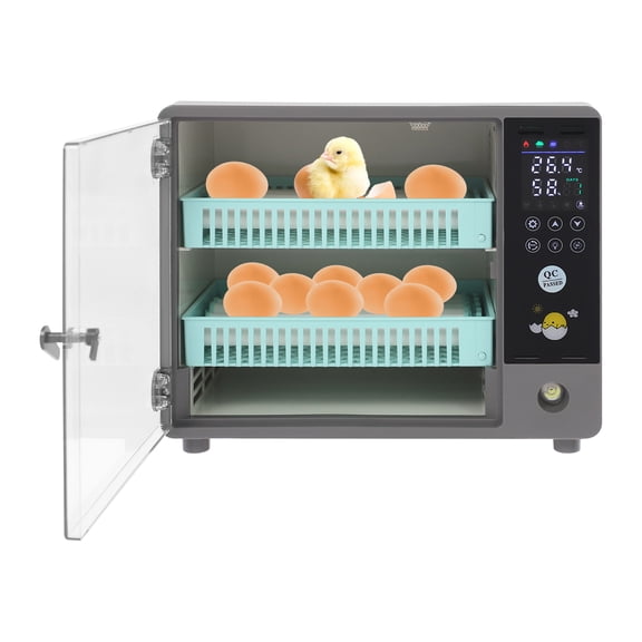 ABS Egg Incubator Egg Rectangular Incubator with Automatic Egg Turning Adjustable Roller Tabletop