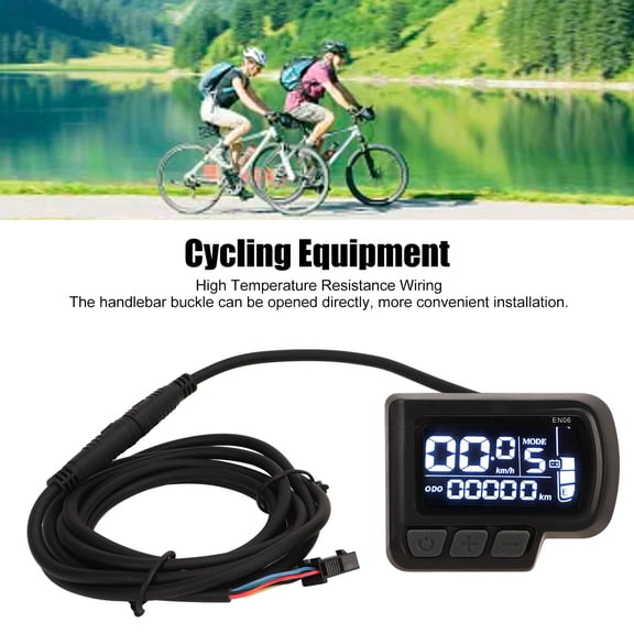 ABS Electric Bike Display Meter, Clear LCD Screen, Waterproof  Durable, Temp Range,20 To 60