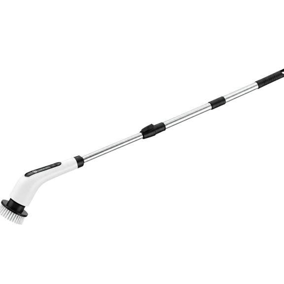 ABS Electric Power Scrubber with Rechargeable Powered Brush Head, and Long Handle for Kitchen, Bathroom, Grout, and Window Channels