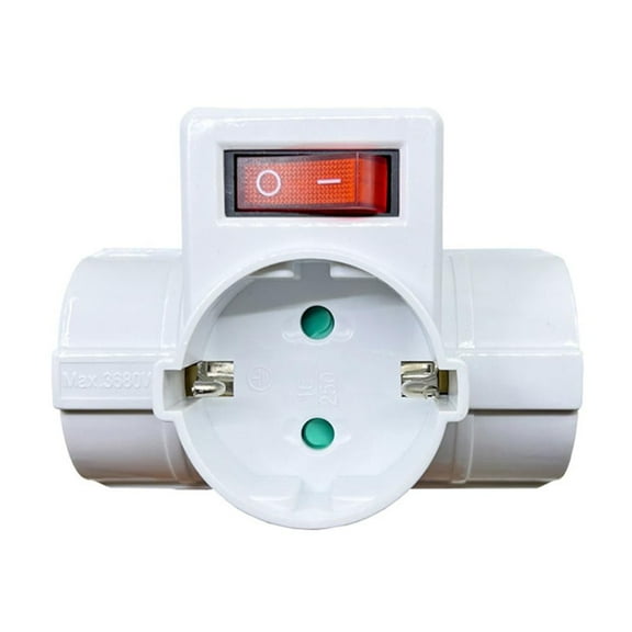 ABS Electrical 3-Way Multi-Plug Socket with Child Protection, 16A 250V, Ideal for General Use