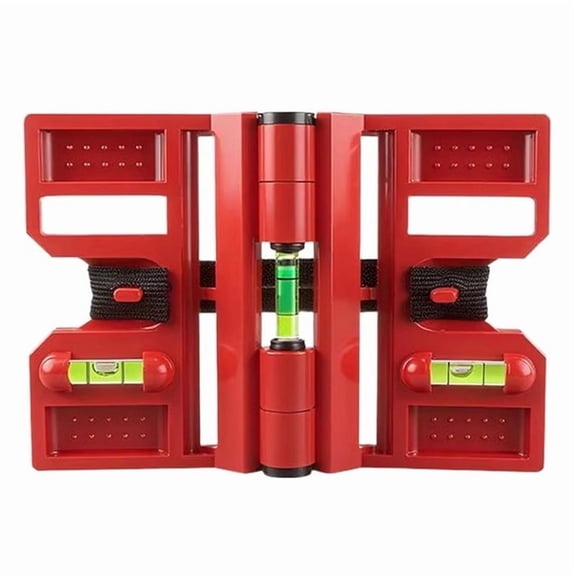 ABS Fence Post Level: Magnetic Folding Tool with Pivot and Triple-Vial for Window Installations