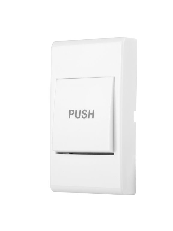 ABS Fire Resistant Door Exit Release Push Button Control Switch for Hollow Frame Home Office Access Control, White 3.1 x 2.0 inches / 8.0 x 5.0 cm