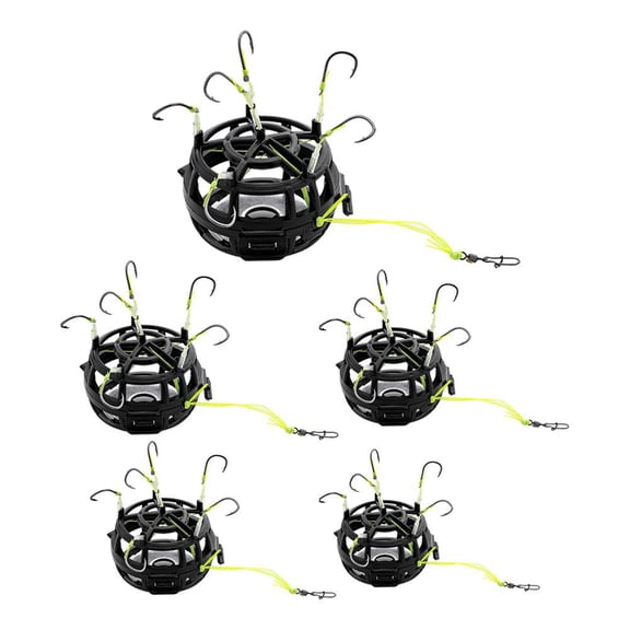 ABS Floating Bait Cage Fishing Hook with Automatic Flip and Evenly Distributed Hooks for Outdoor Fishing in Rivers, Lakes, Ponds