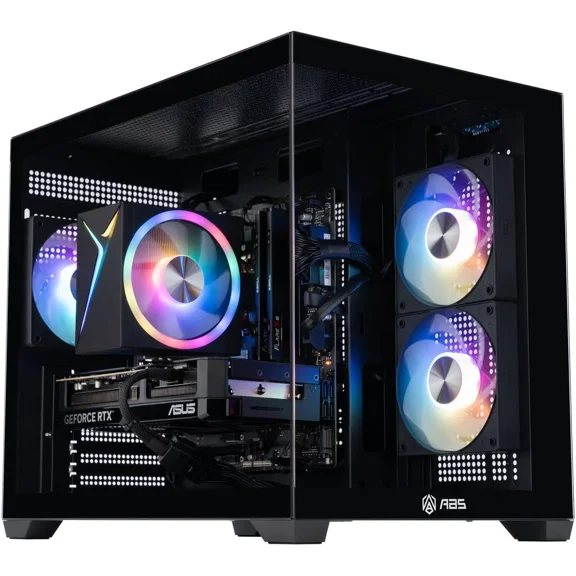 ABS Flux II Aqua Gaming PC Powered by Asus - Windows 11 - Intel Core i7-14700F - GeForce RTX 5070 12GB - DLSS 4 - 32GB DDR5 6000 - 1TB M.2 SSD