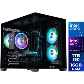 ABS Flux II Aqua Gaming PC - Windows 11 - Intel Core 5 120 - Arc A750 8GB - 16GB DDR4 3200 - 1TB M.2 SSD