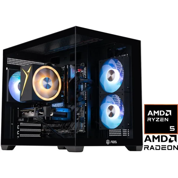 ABS Flux II Ruby Gaming PC - Windows 11 - AMD Ryzen 5 9600X - Radeon RX 9060 XT 16GB - 32GB DDR5 6400 - 2TB M.2 SSD