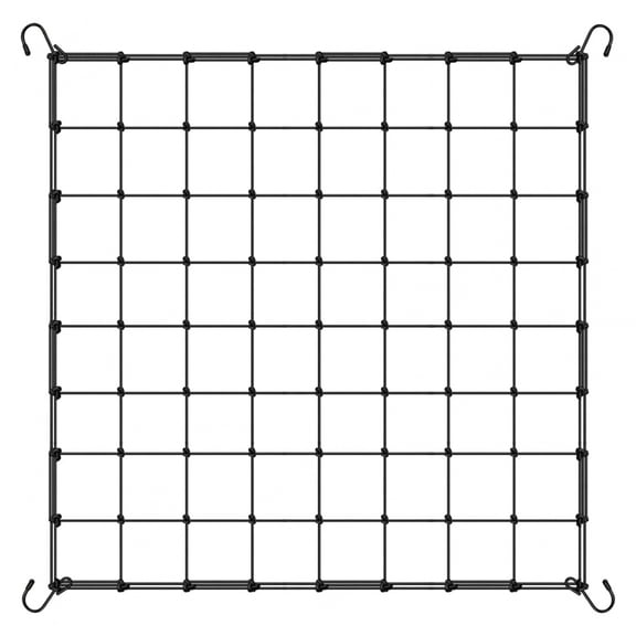 ABS Hook Elastic Mesh Plant Net Adjustable Height Support For Plants Elasticity And Durability Black 120*120cm