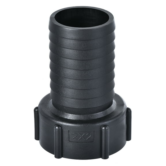 ABS Hose Barb Fittings Coupler, 50mm Barb G2 Female Thread Pipe Adapter, Black