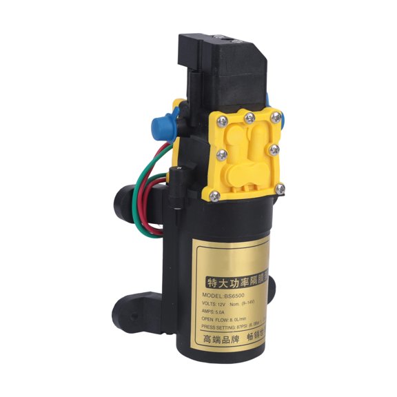 ABS Housing Diaphragm Pump, 12V Sprayer Replacement Component, 8 L/min Output, 0.6 Pressure Water Transfer Unit