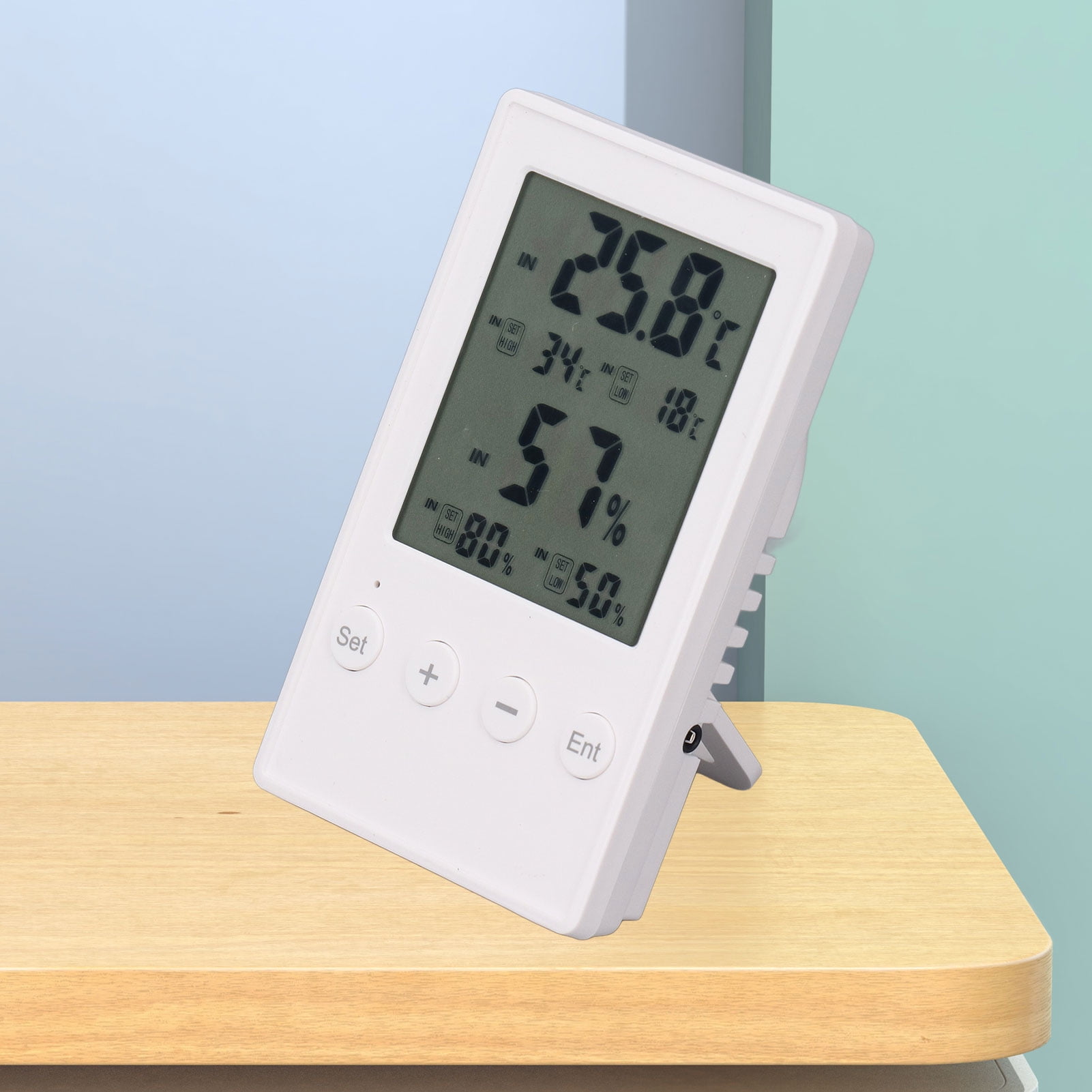 ABS Hygrometer Thermometer, Compact  Portable, Ideal for Home, Office, Warehouse  More