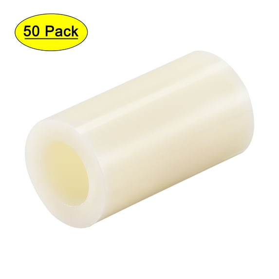 ABS ID 8.2mm OD 14mm Length 25mm Round Spacer Beige 50 Pack