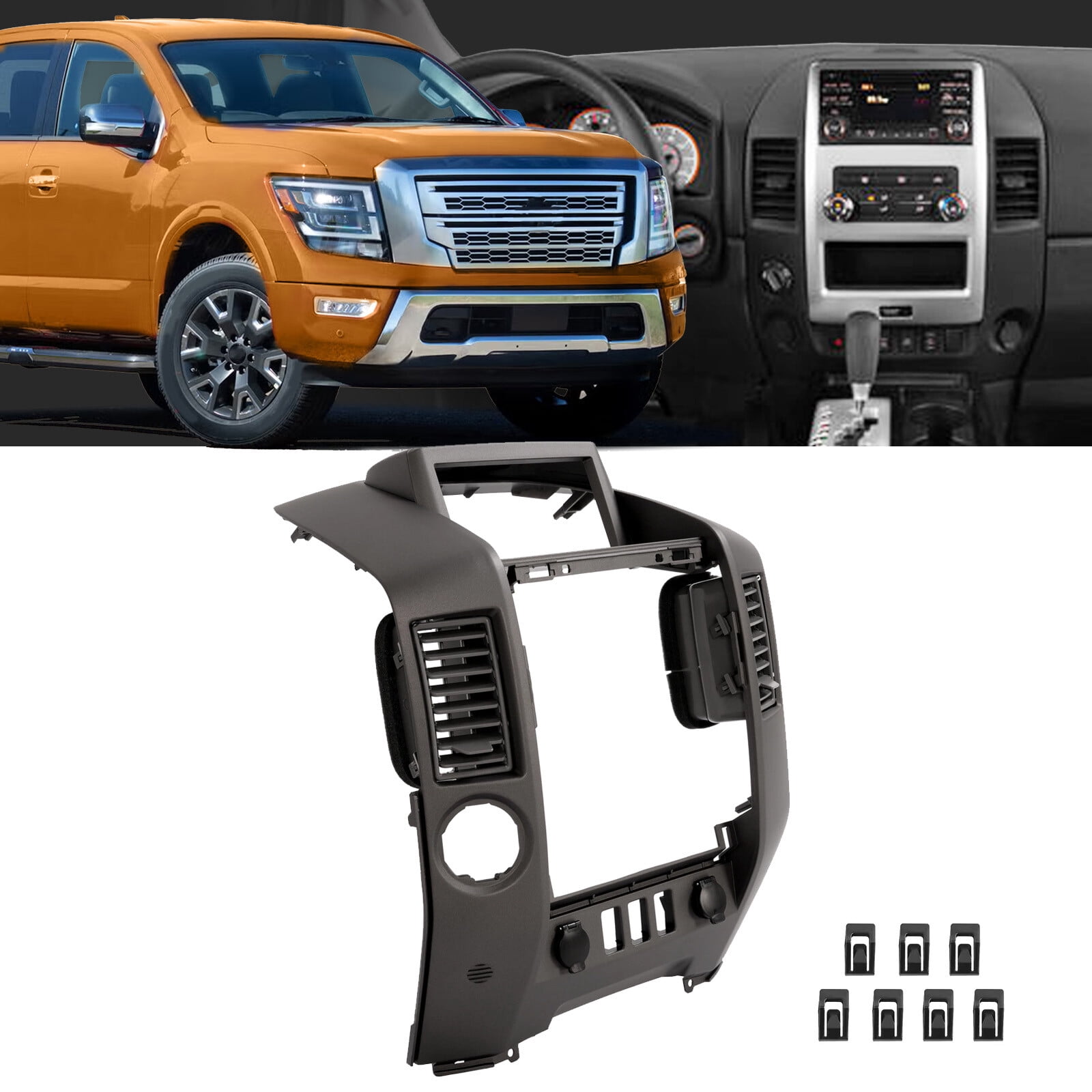 Fits Nissan Titan Armada 2004-06 Instrument Cluster Dash Panel Dash Radio Bezel