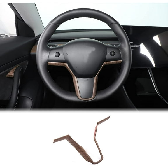 ABS Interior Steering Wheel Trim Strip Accessories for Tesla Model 3 2017 2018 2019 2020 2021