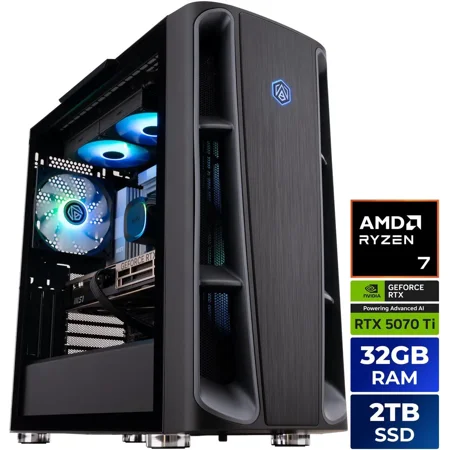 ABS Kaze II Ruby Gaming PC - Windows 11 - AMD Ryzen 7 9800X3D - GeForce RTX 5070 Ti - DLSS 4 - AI-Powered Performance - 32GB DDR5 6000MHz - 2TB M.2 SSD