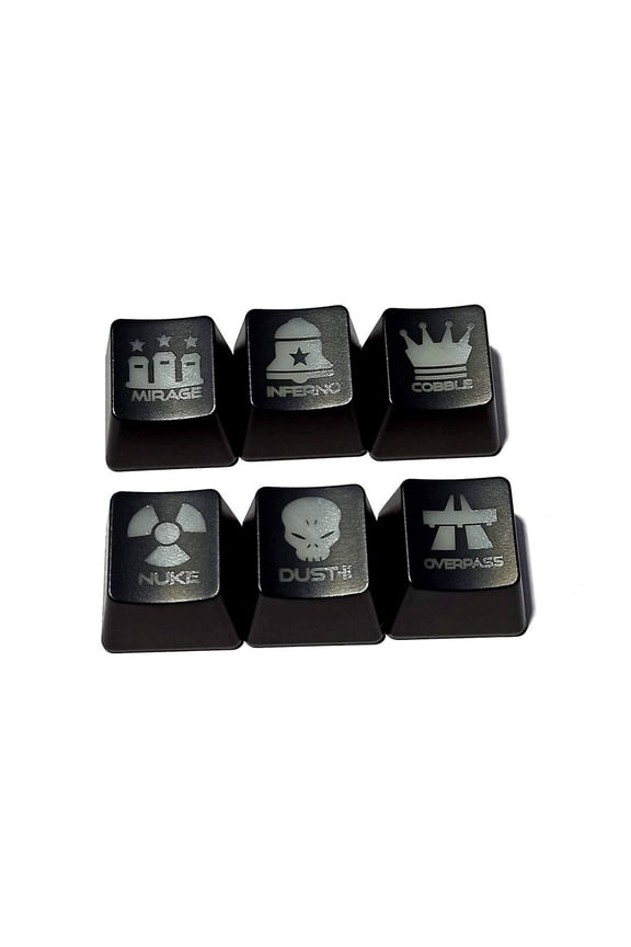 ABS Keycaps OEM Profile R4 Personality Height Translucent Keycap Replacement for Mechanical Keyboard 6pcs