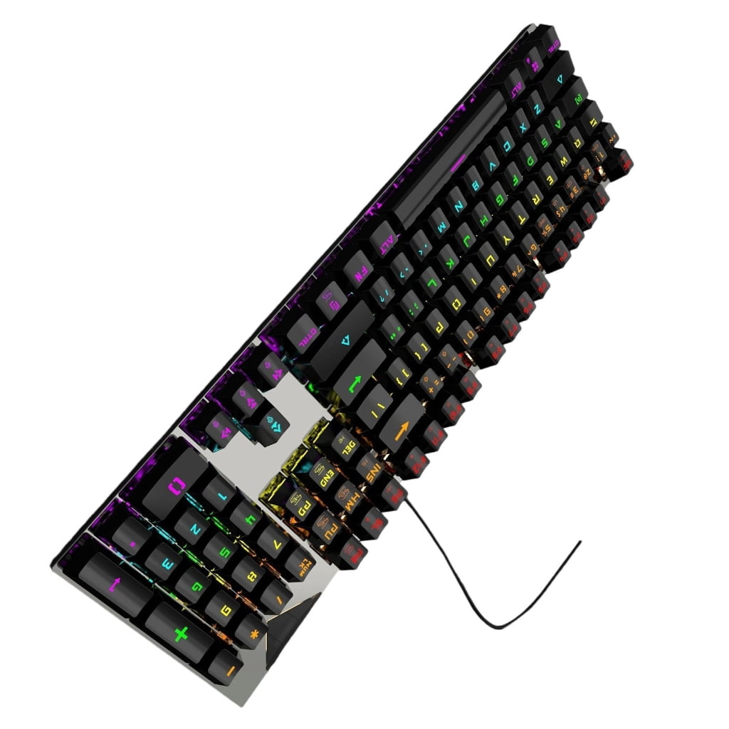 ABS Keycaps RGBs Illuminateds 82 Key Mechanical Gaming Keyboards for PC Blue Switches