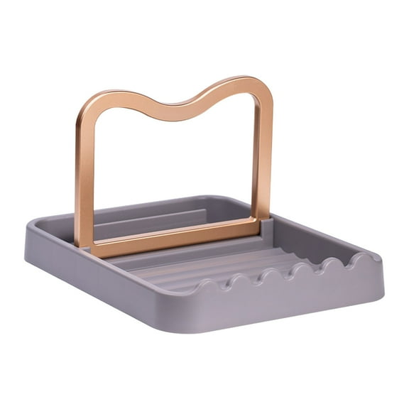 ABS Kitchen Utensil Holder Drainage Rack – Multi-Compartment Spoon, Fork, Chopsticks Organizer with Removable Sections, 18.2x14x10.5cm Storage Stand