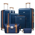 thumbnail image 1 of ABS Luggage Sets 6 Pieces, Expandable Suitcase Sets with Duffel Bags, Blue, 1 of 1
