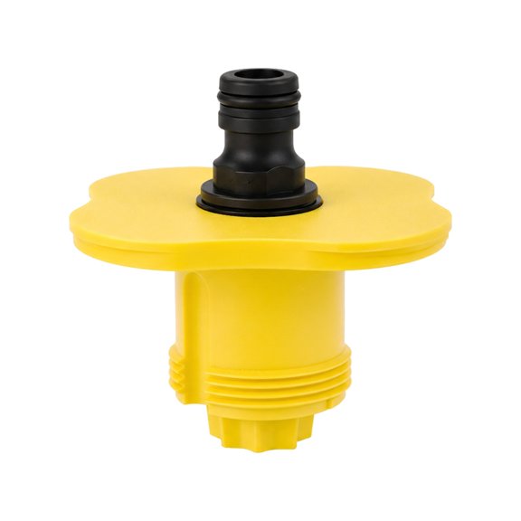 ABS Marine Deck Water Access Fitting with Flanged Body and Threaded Lower Section for Boat Water Fill Point Maintenance Replacement, 1 Piece