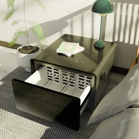 ABS Material Smart Table - Removable Door Seal & 15W Wireless Charger - Home Environment - Easy Maintenance & Wireless Power