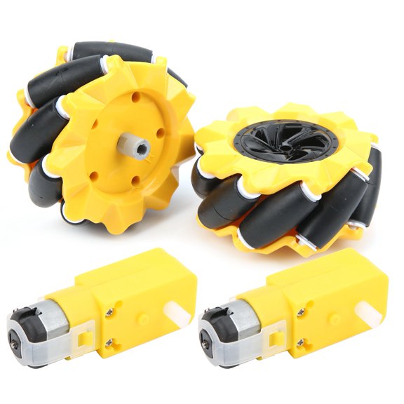 ABS Mecanum Wheels with Rubber Tires, Versatile Robot Car Parts for All,Directional Movement