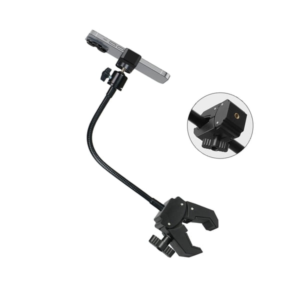 ABS Mic Stand Smartphone and Tablet Tripod Mount with Rotating Flexible Gooseneck for Stable Live Streaming Photography