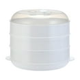 thumbnail image 1 of ABS Microwave Food Steamer for Home Kitchen Heating Steamer Healthy Veggies Fish Tier, 1 of 7