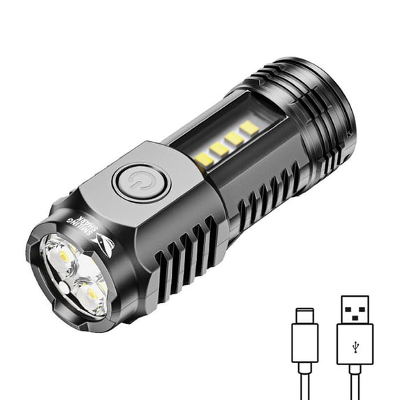 ABS Mini Pocket LED Flashlight with Dual Illumination and Hat Clip Design for Camping, Night Fishing, and Walking