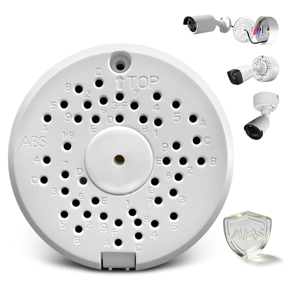 ABS New) Security Camera Junction Box,Security Camera Bracket Outdoor,Plastic Waterproof Security Camera Mount Hide Cable Junction Box for Solar Panel Flip Cover Cable Cover