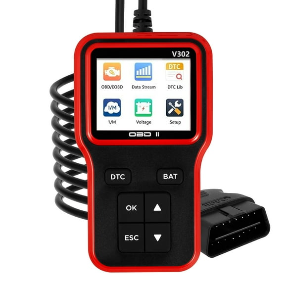 TMWEFUSC ABS OBD2 Scanner Heavy Duty Battery Tester 2.8 inch LCD Screen Efficient Car Diagnostic Tool for Truck Chart Recording Data