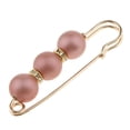 thumbnail image 1 of ABS Pearls Rhinestone Spacer Beads Safety Pin Brooch Clip Scarf Hat Pink, 1 of 9