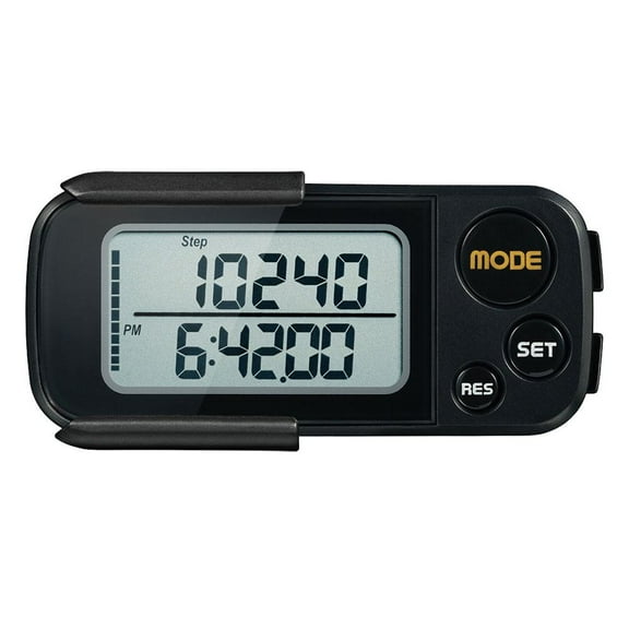 ABS Pedometer for Walking with Multiple Functions and 30-Day History Storage, Easy to Clip and Simple to Operate