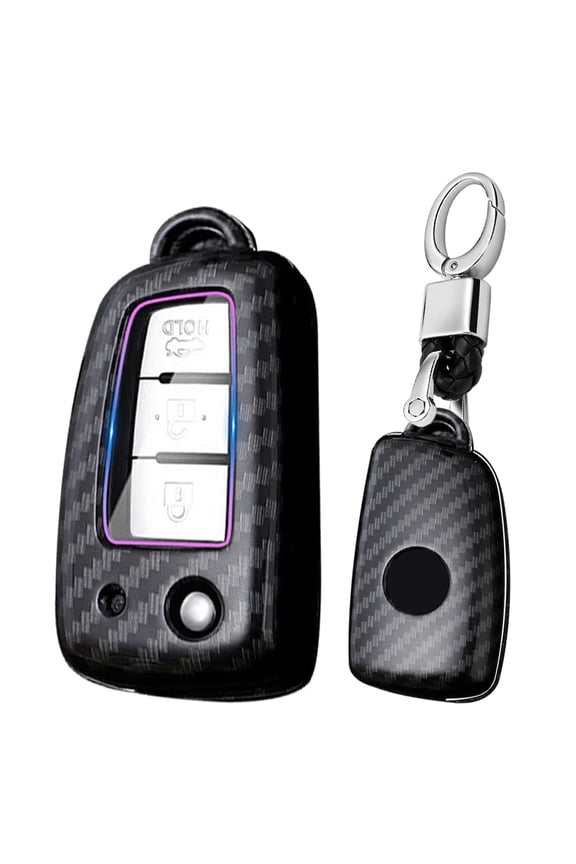 ABS Plastic 2/3/4 Button Key Fob Cover for Nissan Rogue Sport Rogue S Rogue Select 2019 2018 Sylphy Pulsar Frontier Folding Flip Key Keyless Key Case with Keychain