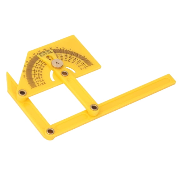 ABS Plastic Adjustable Angle Finder Protractor for Internal External Slope Measurement 0-180 Degree with Brass Locking Nut