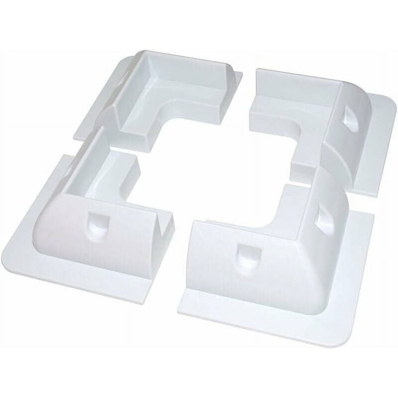ABS Plastic Construction Solar Panel Mounting Brackets, Universal Mounting for Panels & Non-Corrosive Protection, Drill-Free Mounting Kit for RVs, Campers, Boats, White (4PCS)