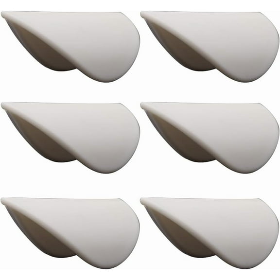 ABS Plastic Drawer Handles DIY Self Adhesive Non Punch Cabinet Handles White 82x36x27mm