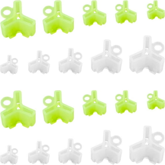 ABS Plastic Fishing Hook Bonnets Treble Hook Covers for Standard Hook Mixed Color 16~28x15~29x10~16mm hole: 3.5~6.2mm 150pcs/set