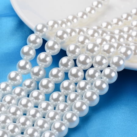 Plastic Imitation Pearl Round Beads White 8mm Hole: 2mm about 1900pcs/500g