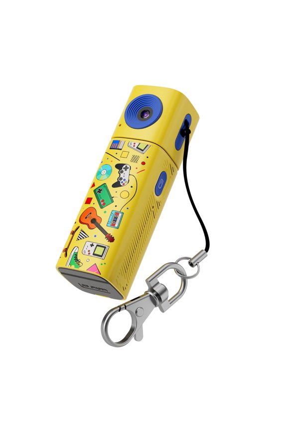 ABS Plastic Keychain with Build In Small Camera Creative Lipstick Shape Key Rings Easy to Use for Travel Or Parties