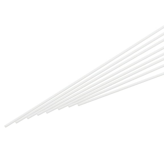 Uxcell ABS Plastic Rod Round Solid Bar 0.5 mm x 500 mm for DIY Model Material, Architectural Model Making Pack of 10Pcs