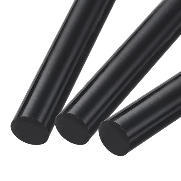 ABS Plastic Rod Round Solid Bar 30 mm x 200 mm Black for DIY Model Material, Architectural Model Pack of 3 Pcs