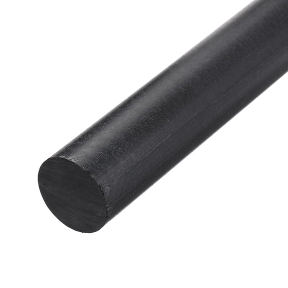 ABS Plastic Rod Round Solid Bar 40 mm x 200 mm Black for DIY Model Material, Architectural Model Pack of 1 Pcs
