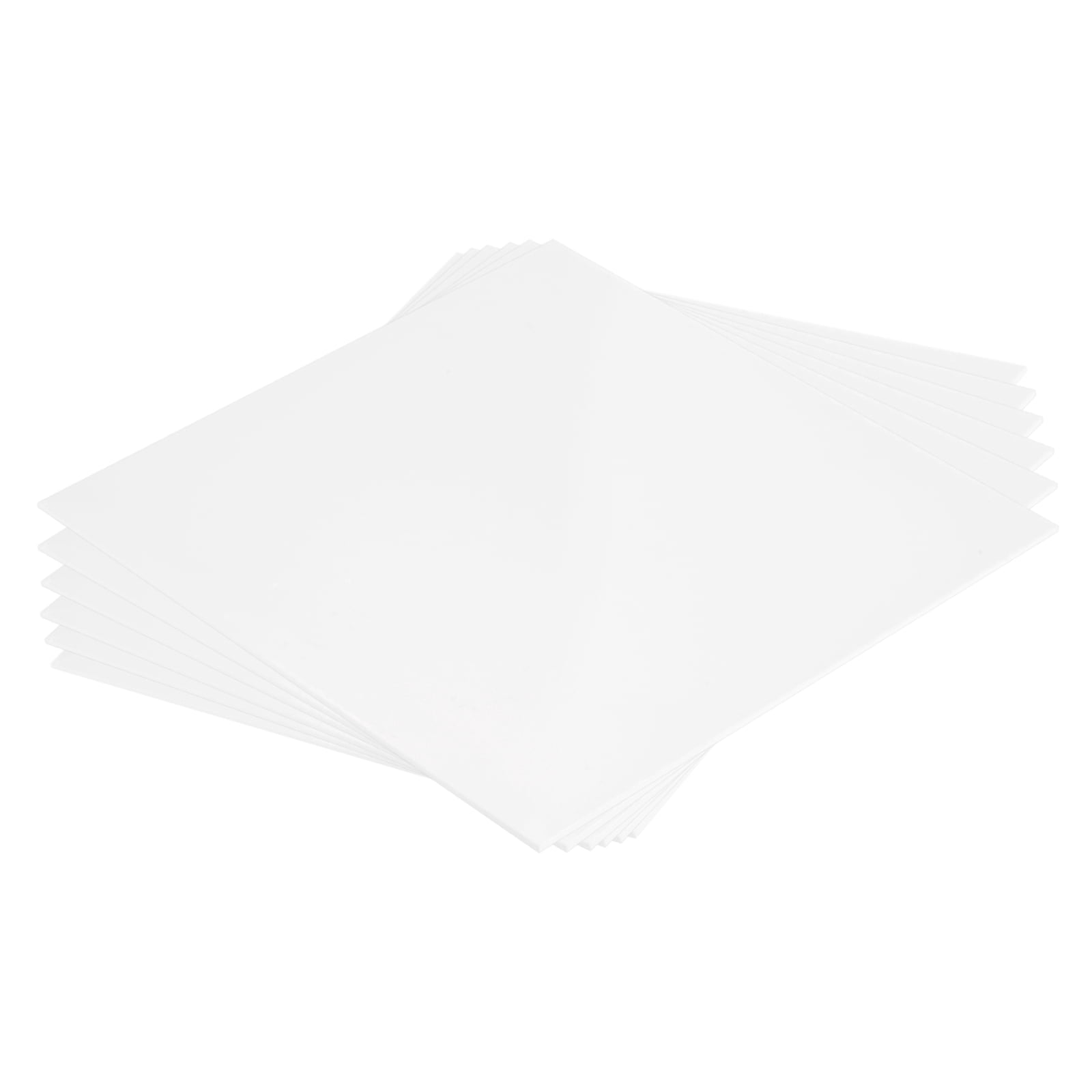 ABS Plastic Sheet 8 Inch x 8 Inch x 0.04 Inch ABS Styrene Sheets for Building Model DIY Crafts Panel White 6 Pcs