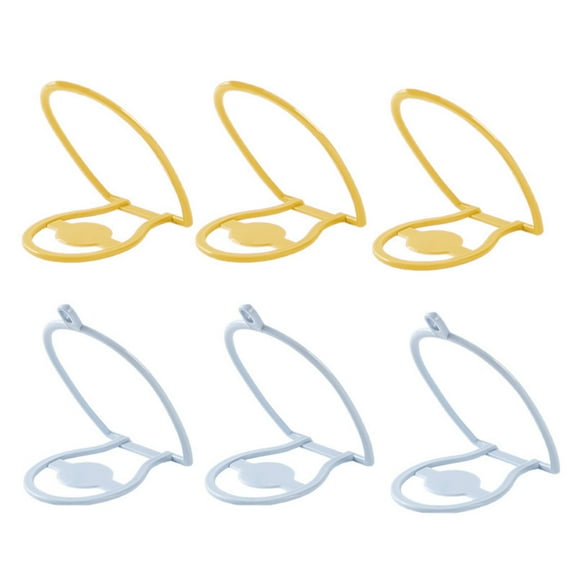 ABS Plastic Stackable Hat Rack 6pcs, Non-Drill Hanging Organizer for Caps Scarves Ties, Modular Closet Door Storage, Space-Efficient Vertical System