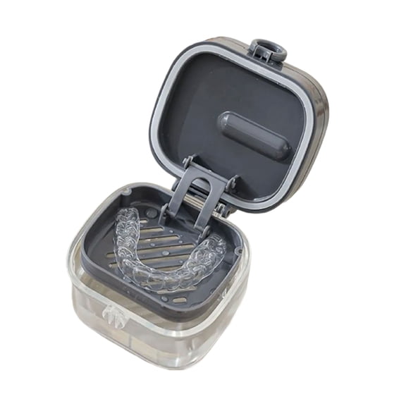ABS Retainer Holder With Closure Hygienic Soak Container for Invisible Brace Storage and Cleaning