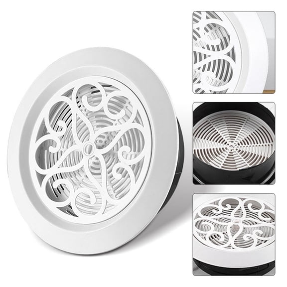 ABS Round Air Vent Cover Adjustable Decorative Ventilation Grill Outlet Ducting Ceiling Wall Hole Air Vent Grille Louver