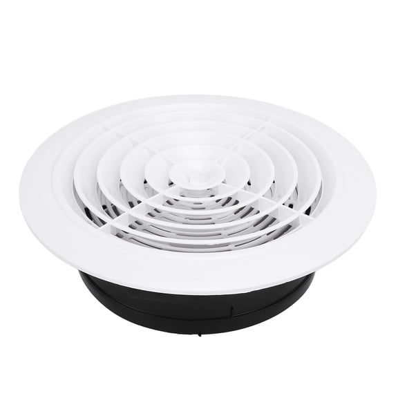 ABS Round Louver Air Vent Grill Cover, 7.87 inches / 200 mm Adjustable Wall Vent Cap for Bathroom, Kitchen and Home HVAC Systems