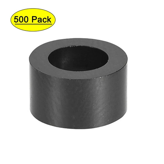 ABS Round Spacer Washer 5.4mm Inner Dia. 9mm Outer Dia. 5mm Height for M5 Screws Black 500Pcs