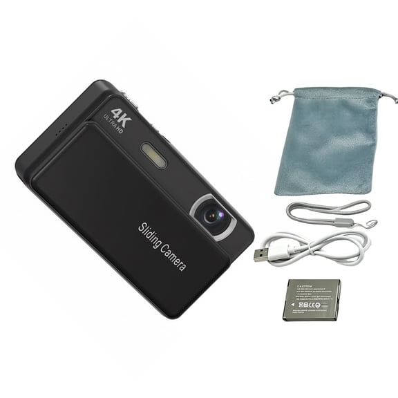 ABS Sliding Digital Camera with 16X Opticals Zooming And Crystals Clear 4K Footages For Capturing Memorys