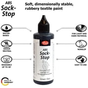 Sock Stop Safety Grip Paint by Viva Decor Multi Color Grip Paint for Fabric DIY Crafts Socks Slippers Rugs Washable Flexible Non Skid Textile Paint - 82ml -Black